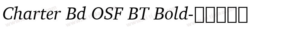 Charter Bd OSF BT Bold字体转换